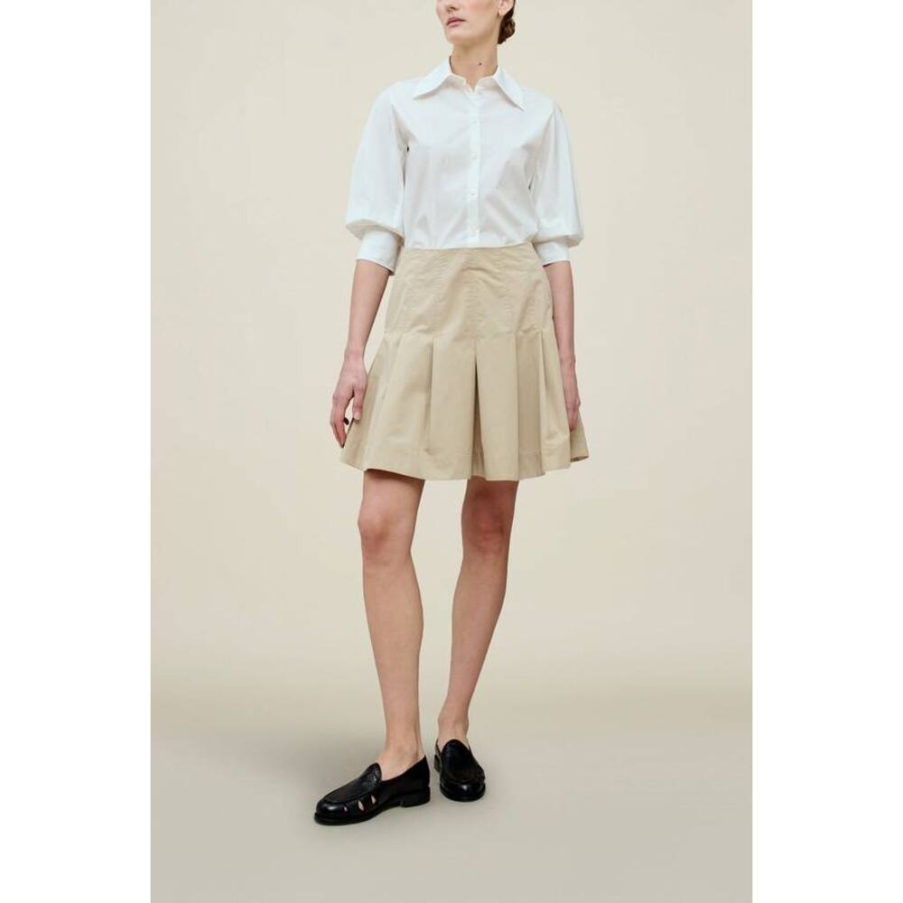 Kallmeyer Sutton Pleated Skirt in Oyster XS